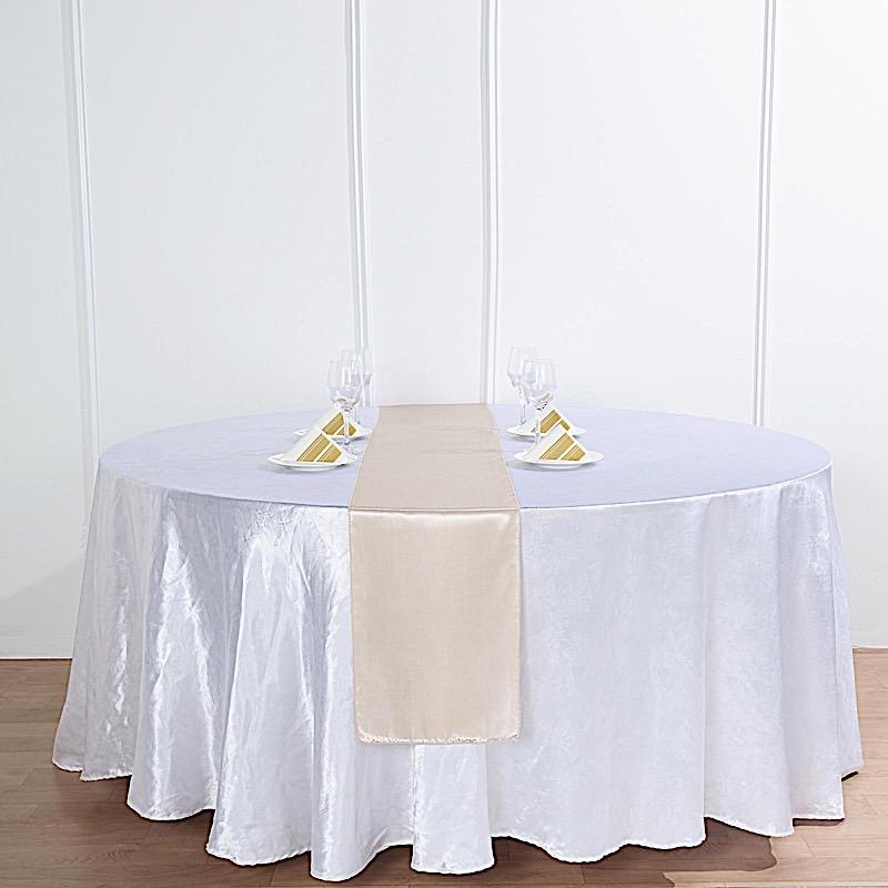 12x108 in Satin Table Top Runner Wedding Party Linens