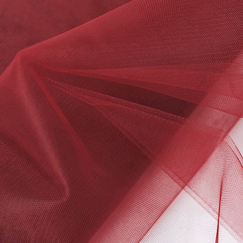  Vogue Group 54'' Polyester Tulle (Bolt 40 Yard) Fabric, Red
