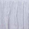 14 feet x 29" White Lace Banquet Table Skirt