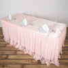14 feet x 29" Blush Lace Banquet Table Skirt