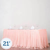 21 feet x 29" Blush Lace Banquet Table Skirt