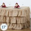 17 feet x 29" 3 Tiers Ruffled Burlap Table Skirt