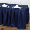 17 feet x 29" Navy Blue Polyester Banquet Table Skirt