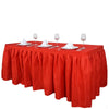 14 feet x 29" Red Polyester Banquet Table Skirt