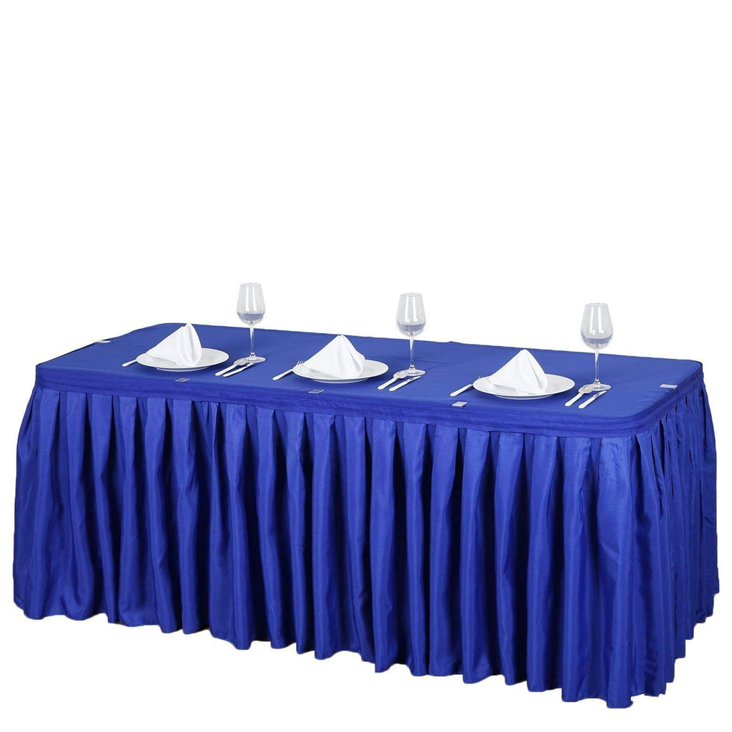 17 feet x 29" Royal Blue Polyester Banquet Table Skirt