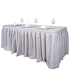 14 feet x 29" Silver Polyester Banquet Table Skirt