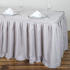 17 feet x 29" Silver Polyester Banquet Table Skirt