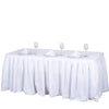 17 feet x 29" White Polyester Banquet Table Skirt