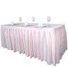 14 feet x 29" Blush Polyester Banquet Table Skirt