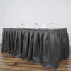 17 feet x 29" Charcoal Grey Polyester Banquet Table Skirt