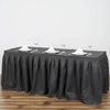 17 feet x 29" Charcoal Grey Polyester Banquet Table Skirt