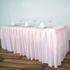 14 feet x 29" Blush Polyester Banquet Table Skirt
