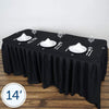 14 feet x 29" Black Polyester Banquet Table Skirt