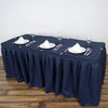14 feet x 29" Navy Blue Polyester Banquet Table Skirt