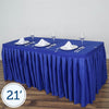 21 feet x 29" Royal Blue Polyester Banquet Table Skirt
