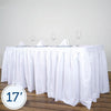17 feet x 29" White Polyester Banquet Table Skirt