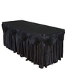 14 feet x 29" Black Satin Drape Banquet Table Skirt