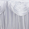 14 feet x 29" White Satin Drape Banquet Table Skirt