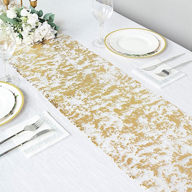 11x108 in Metallic Polyester Thin Mesh Table Runner Party Decorations