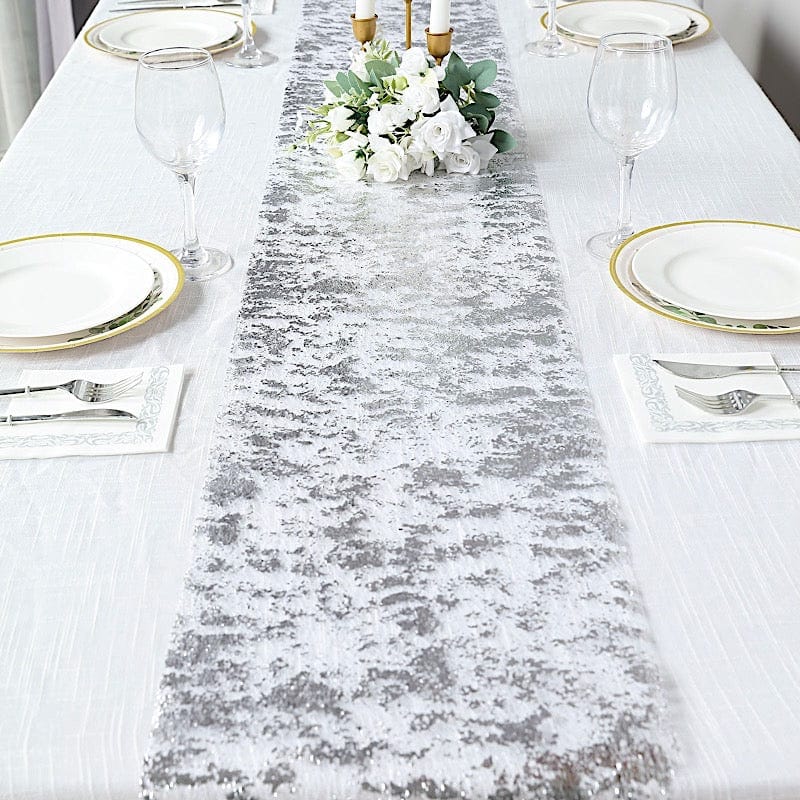 11x108 in Metallic Polyester Thin Mesh Table Runner Party Decorations