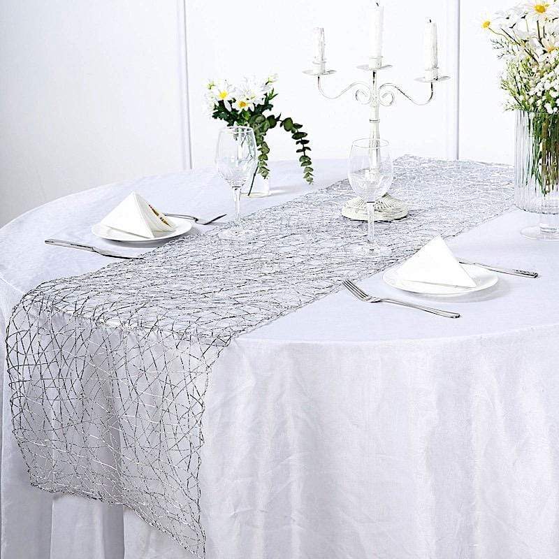 16x72 in Metallic Wire String Woven Table Runner
