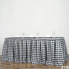 21 feet x 29" Black on White Checkered Gingham Polyester Table Skirt