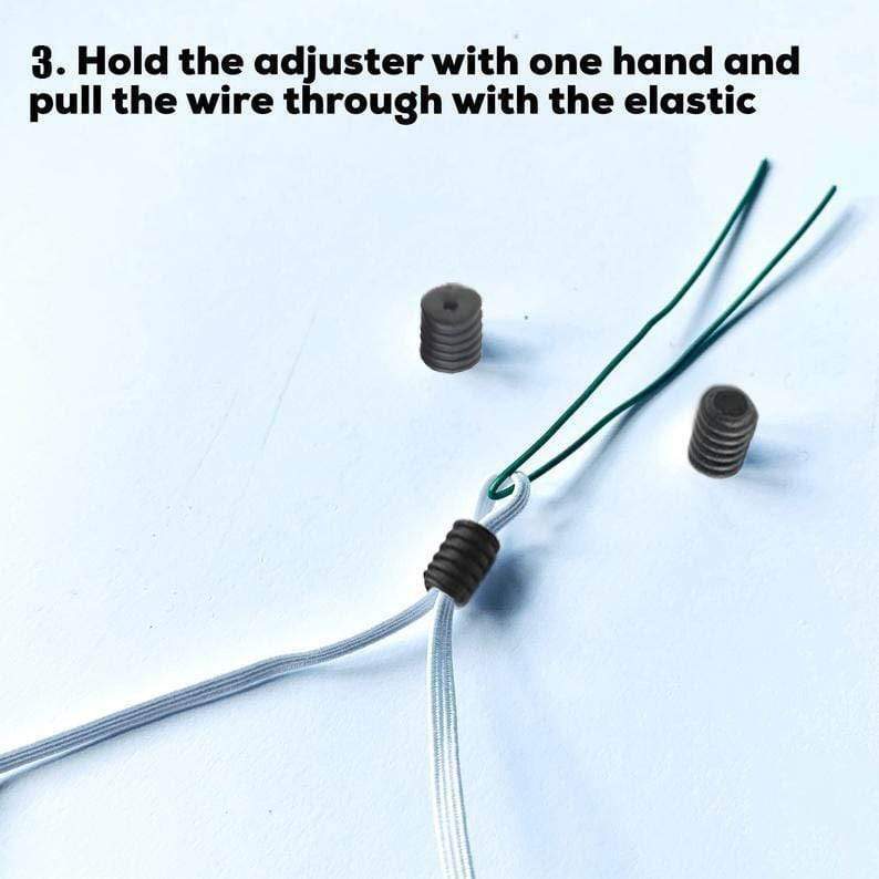 50 Black Silicon Buckles Face Mask Earloop Adjuster Protective Covers