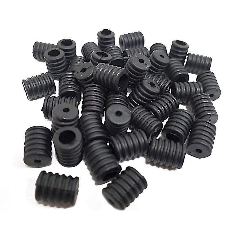 50 Black Silicon Buckles Face Mask Earloop Adjuster Protective Covers