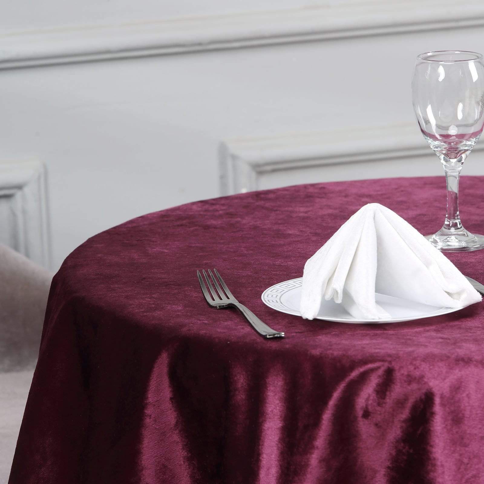 54x54 in Purple Square Premium Velvet Table Overlay