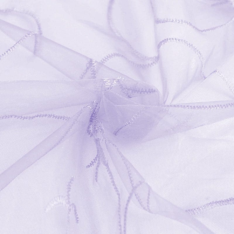 60 inch Embroidered Organza Overlay