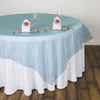 60 inch Turquoise Square Organza Table Overlay