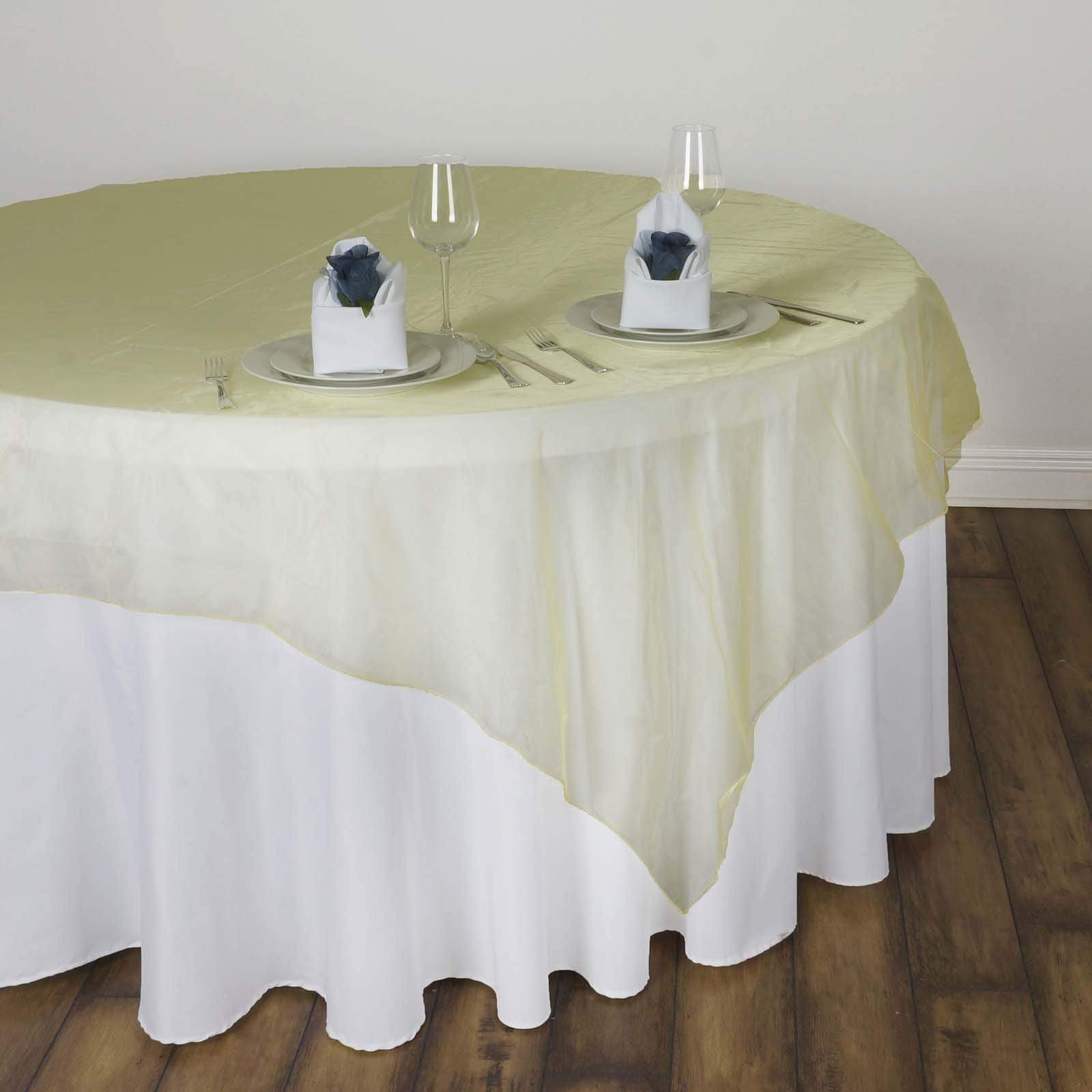 60 inch Square Organza Table Overlay