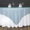 60 inch Turquoise Square Organza Table Overlay