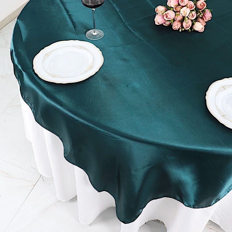 60 inch Square Satin Table Overlay