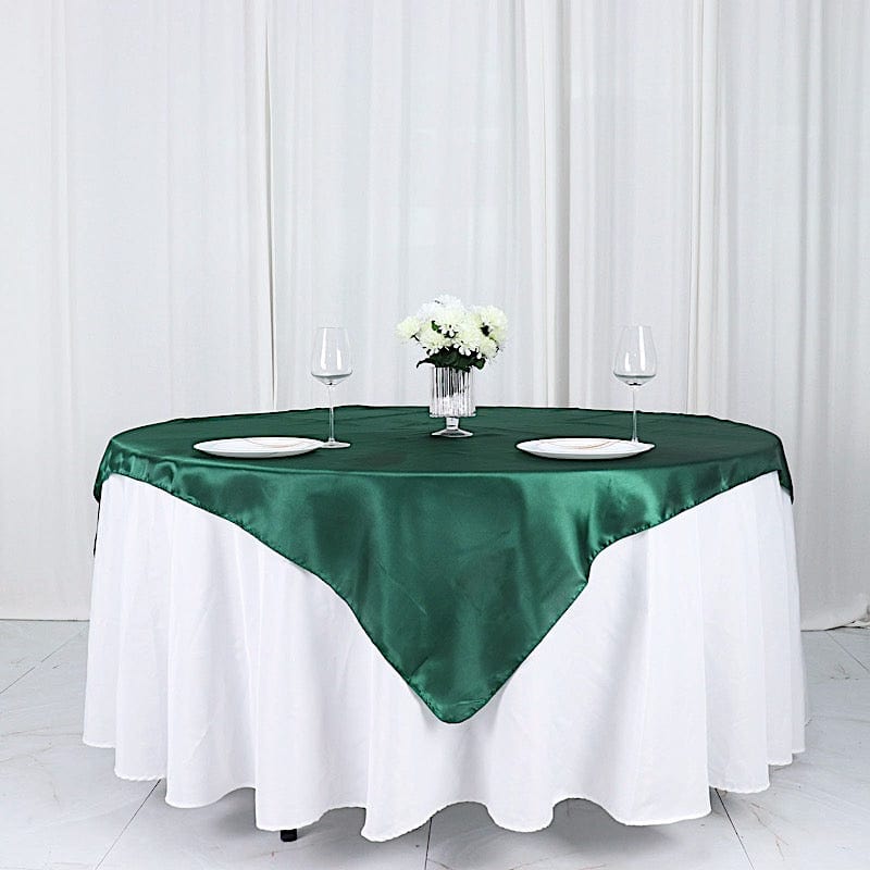 60 inch Square Satin Table Overlay