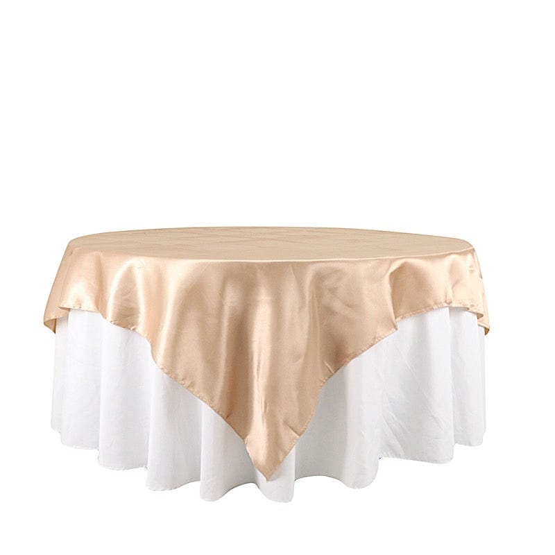72 in Square Satin Table Overlay