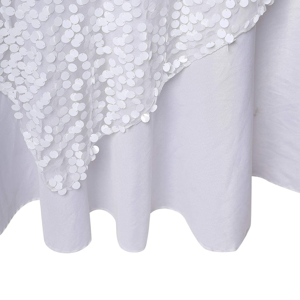Payette Sequins - Fabric by the yard - White - Prestige Linens
