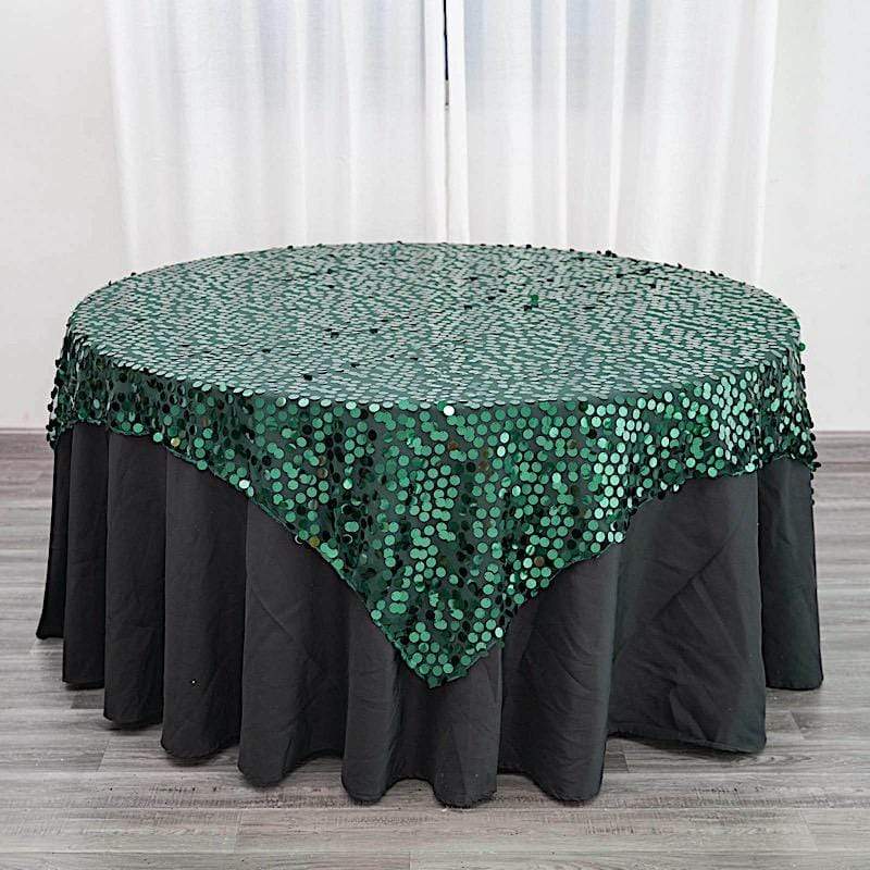 72 inch Big Payette Sequin Square Table Overlay