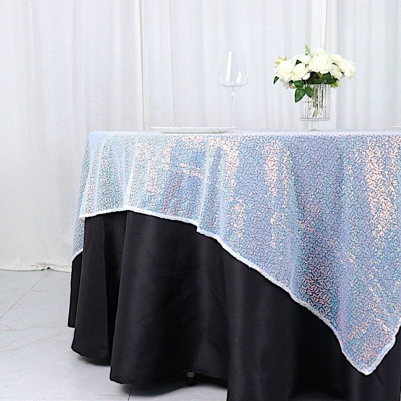 72 inch Sequin Square Table Overlay