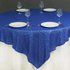 72 inch Royal Blue Sequin Square Table Overlay