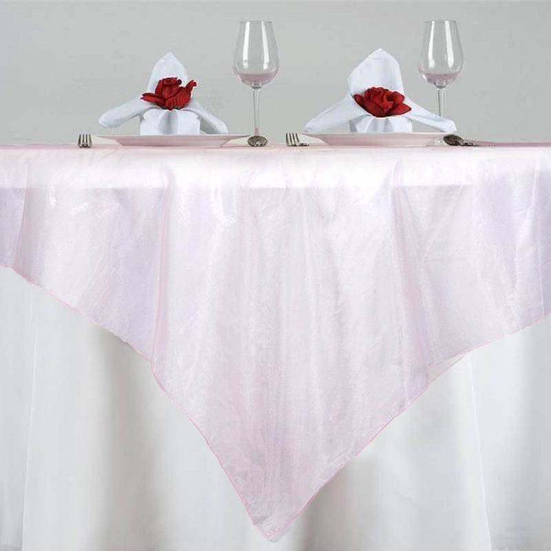 72 inch Square Organza Table Overlay