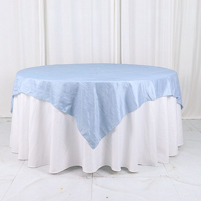 72x72 in Square Accordion Crinkled Taffeta Table Overlay