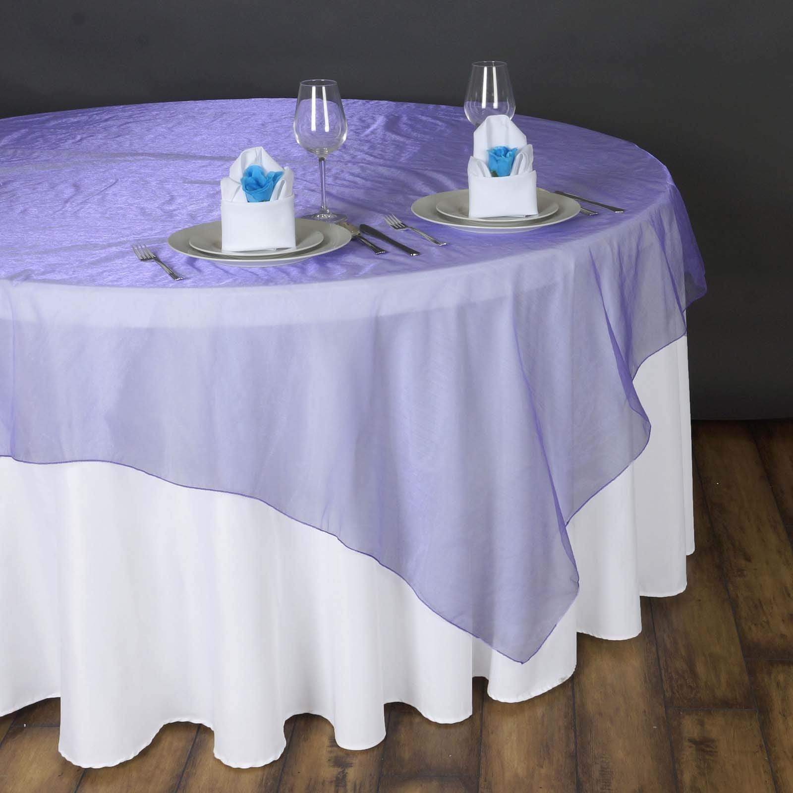 90 inch Square Organza Table Overlay