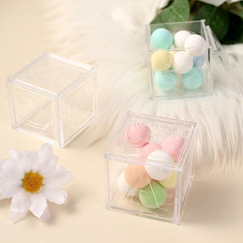 25 pcs 2 in Square Baby Shower Party Favors Gift Boxes