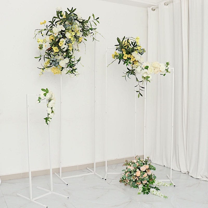4 Gold Metal Floral Display Frame Backdrop Stand Wedding Arch Set