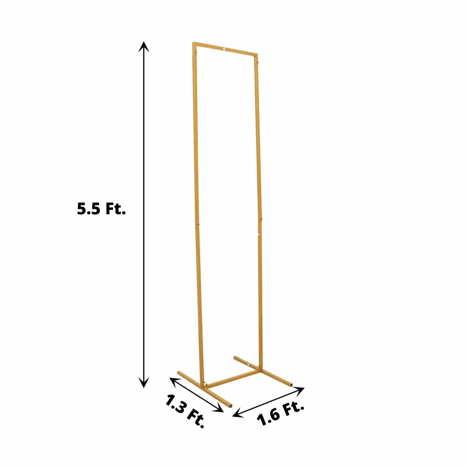Gold Metal Floral Display Frame Rectangle Backdrop Stand Wedding Arch ...