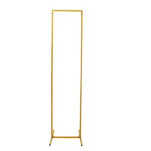 Gold Metal Floral Display Frame Rectangle Backdrop Stand Wedding Arch ...