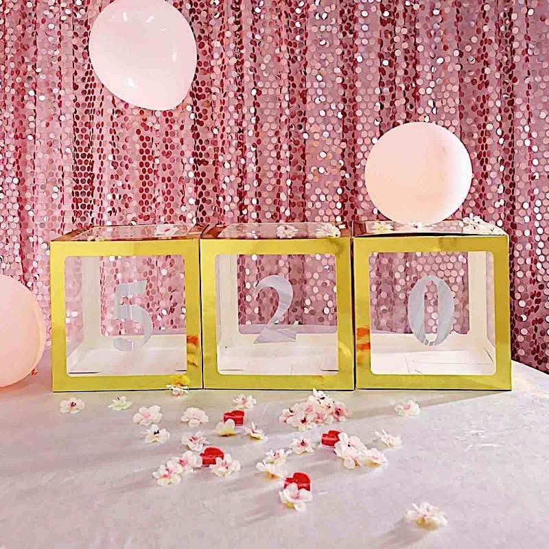 2 pcs 12 in Transparent Balloon Boxes Party Decorations