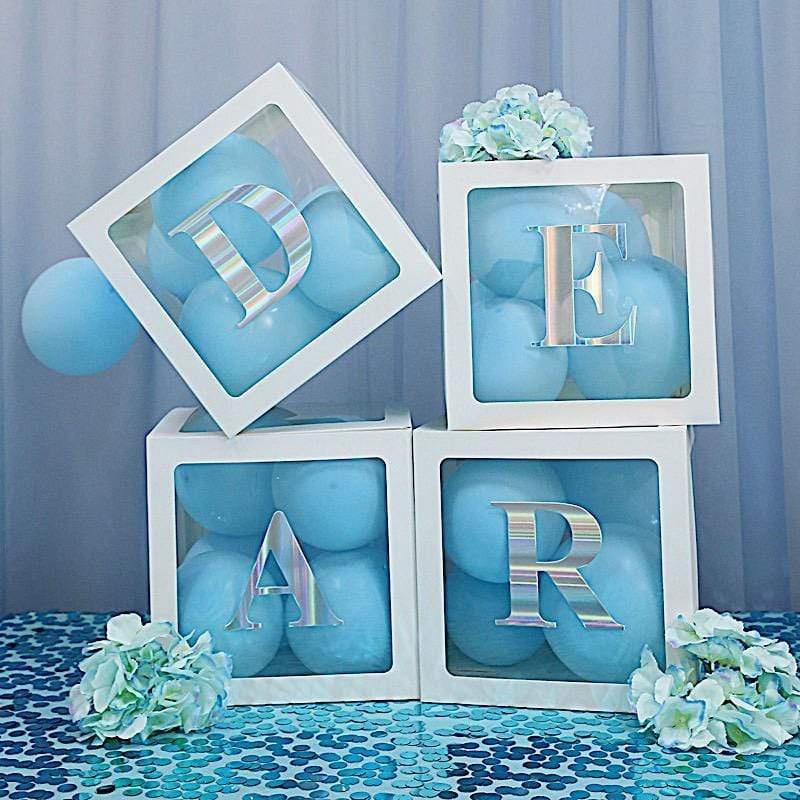 2 pcs 12 in Transparent Balloon Boxes Party Decorations