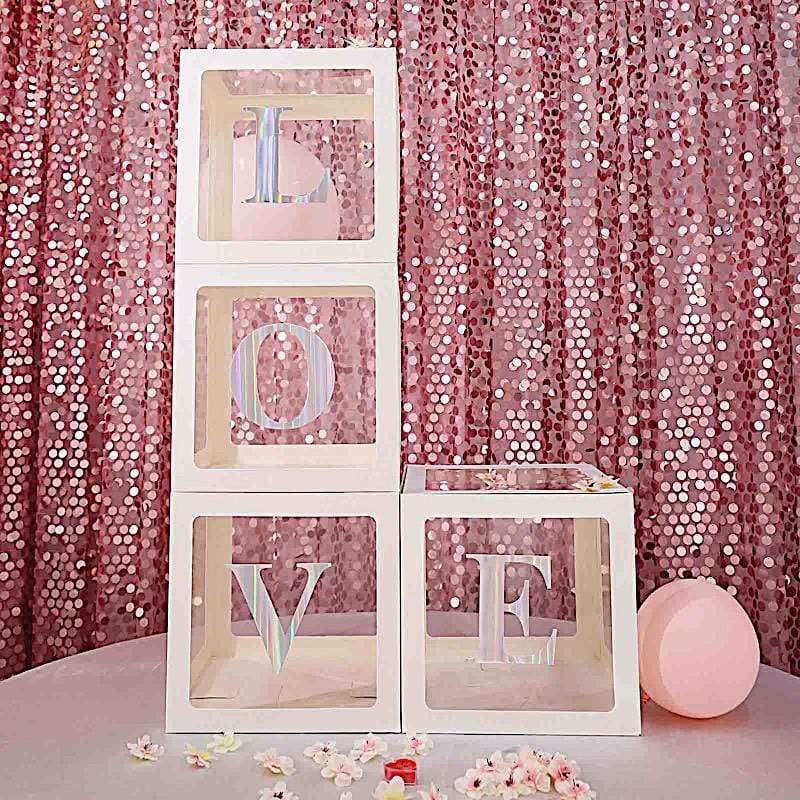 2 pcs 12 in Transparent Balloon Boxes Party Decorations